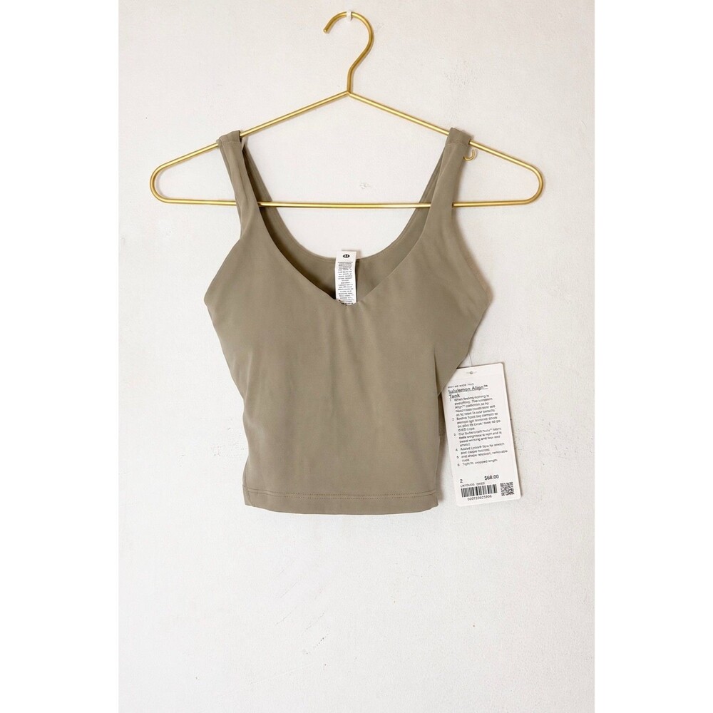 Lululemon Women's Align Tank Top Light Support, Sheer Oak Size 2
